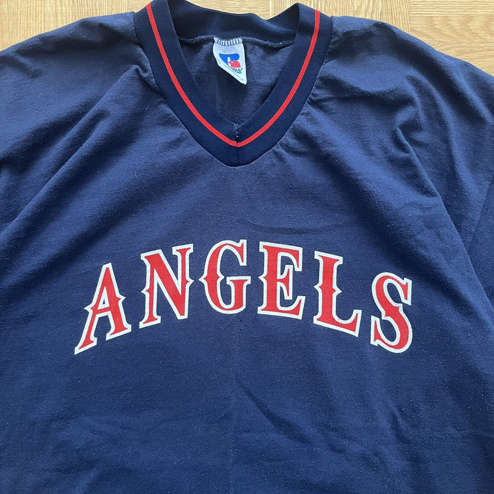 Vintage 80s Russell California Angels Made In USA Ringer Shirt #29 Size Large - Picture 3 of 5